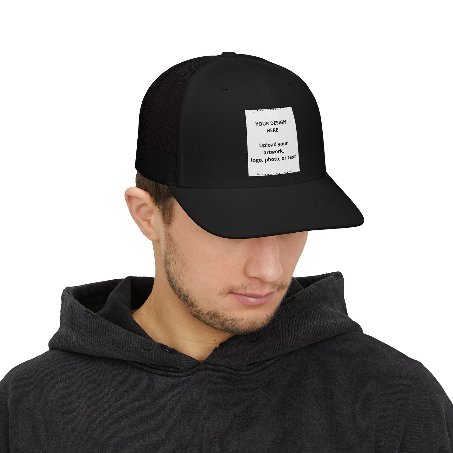Custom Trucker Snapback Cap — Personalized Mesh Baseball Hat