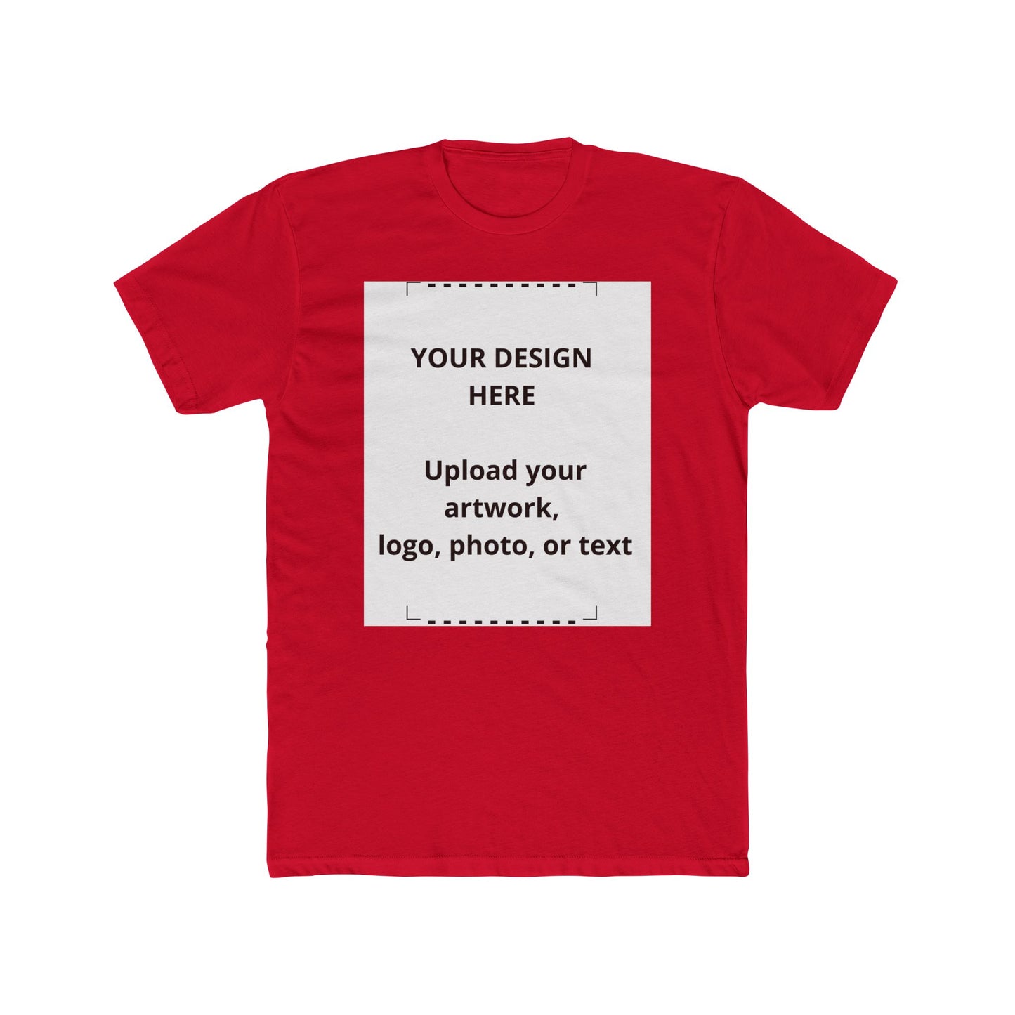 Custom Photo & Logo T‑Shirt — Personalized Crew Tee (Upload Your Design)