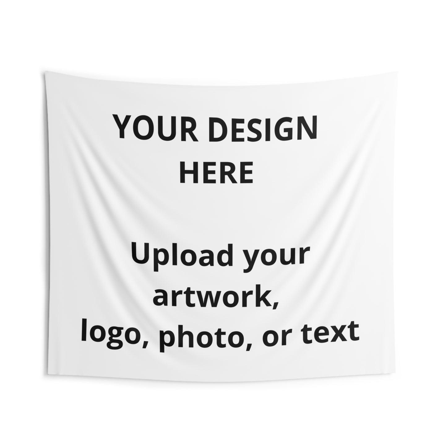 Custom Indoor Wall Tapestry — Personalized Photo, Logo & Text Decor