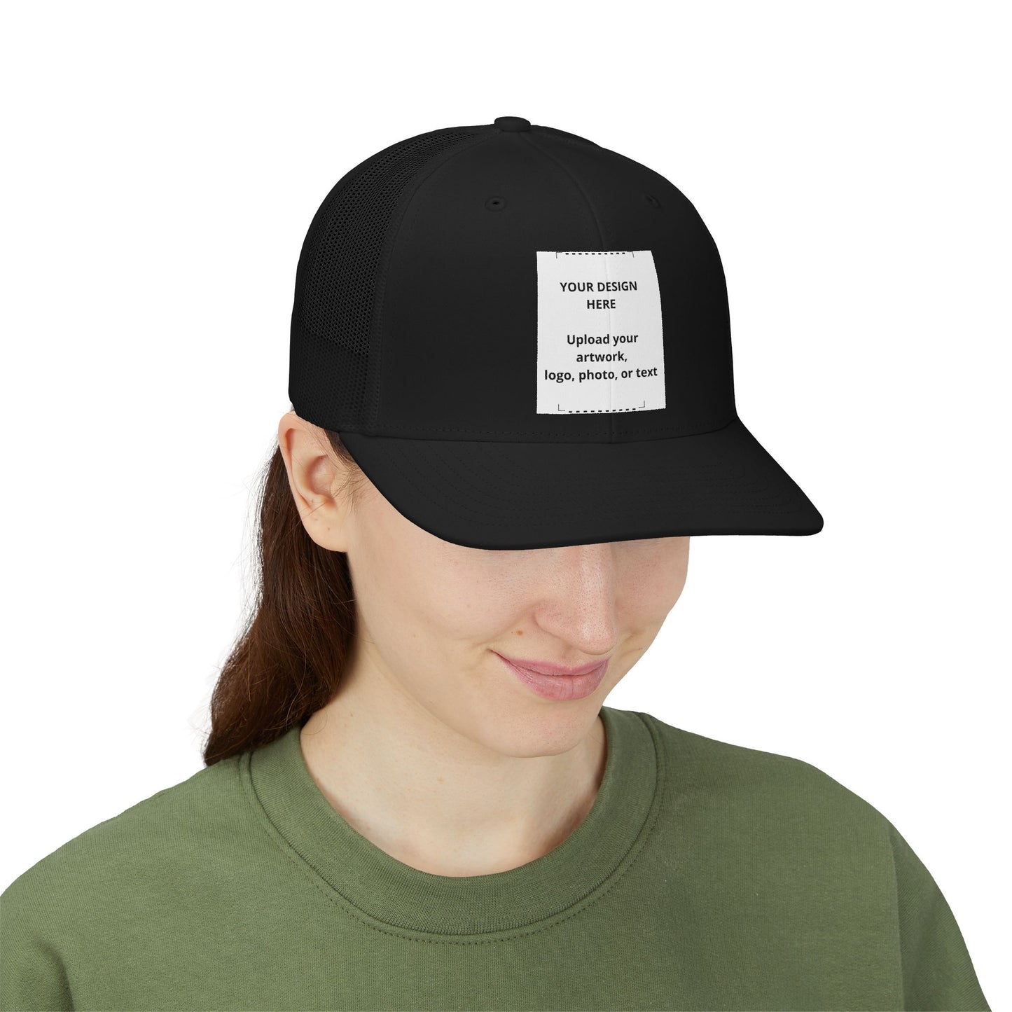 Custom Trucker Snapback Cap — Personalized Mesh Baseball Hat