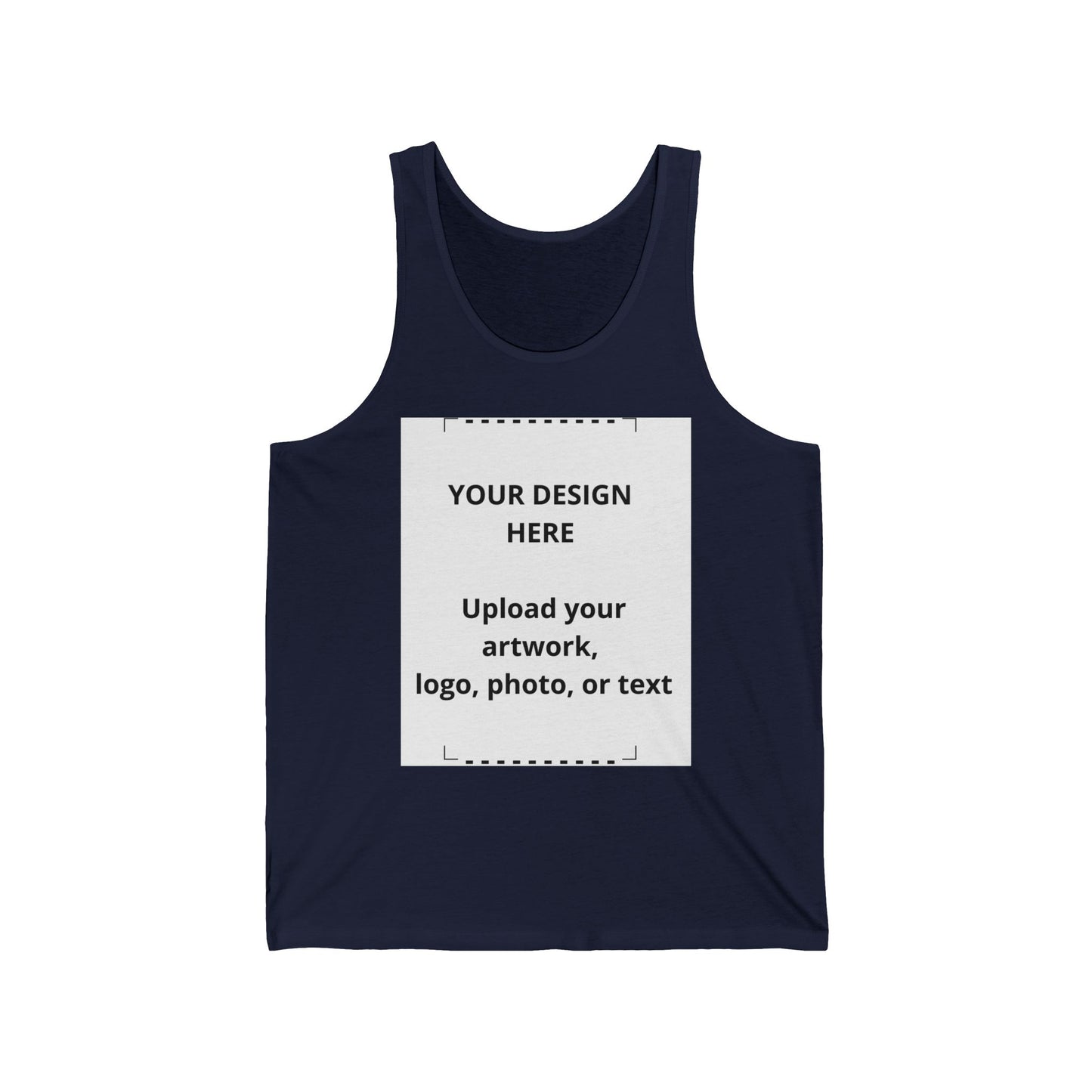 Custom Jersey Tank Top — Personalized Design Upload