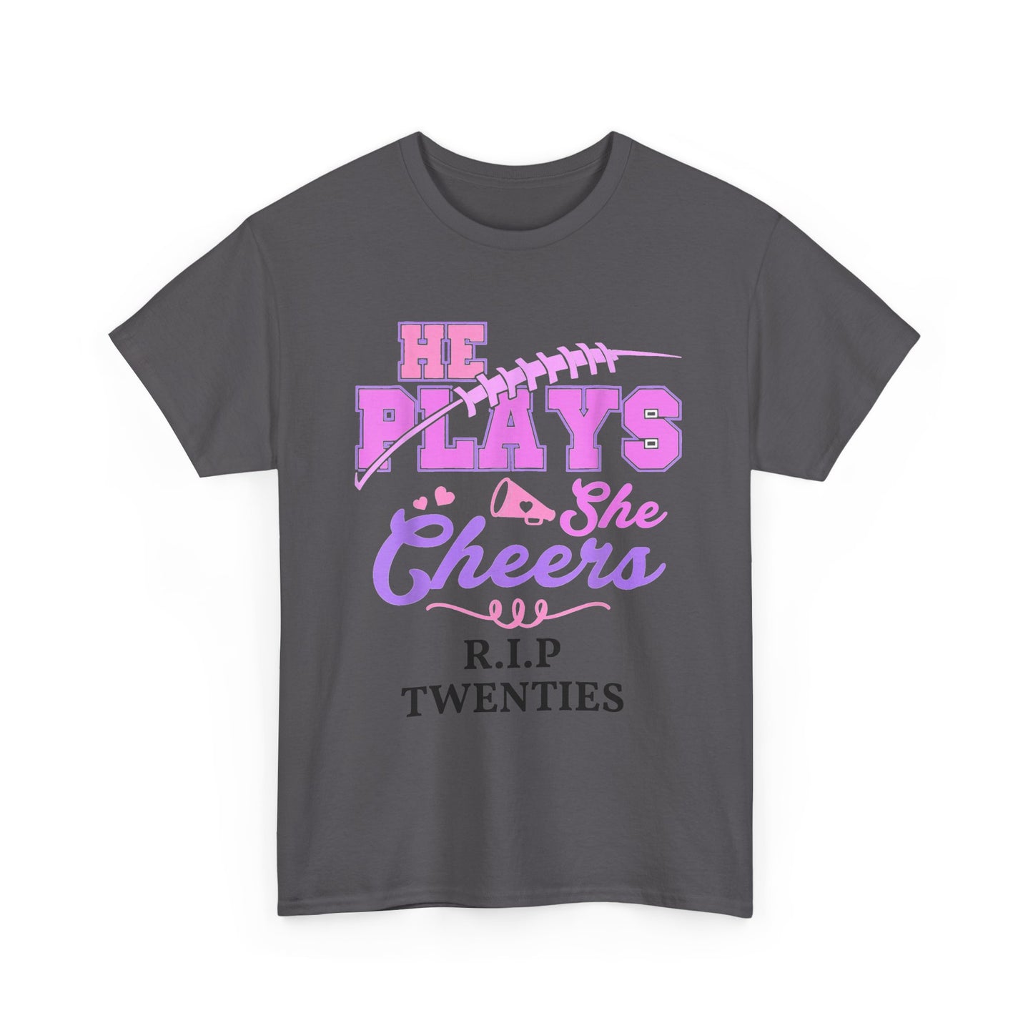 R.I.P. Twenties Tee - She Plays, She Cheers Pink Football Shirt