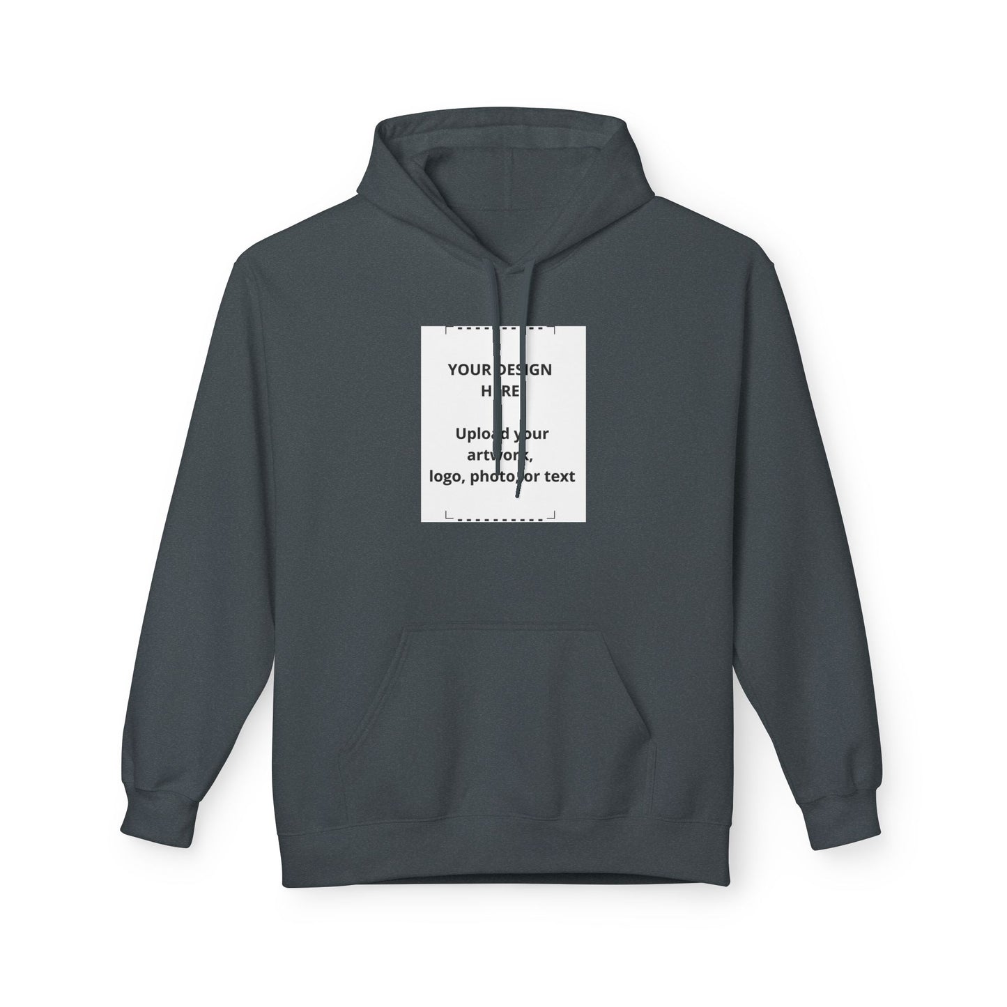 Custom Minimal Center-Print Hoodie — Personalize with Your Logo, Photo or Text