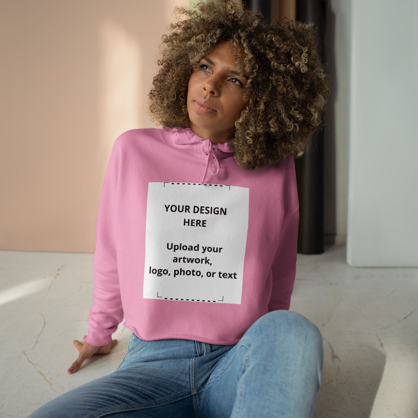Cropped Hoodie — Custom Print Women's Crop Pullover