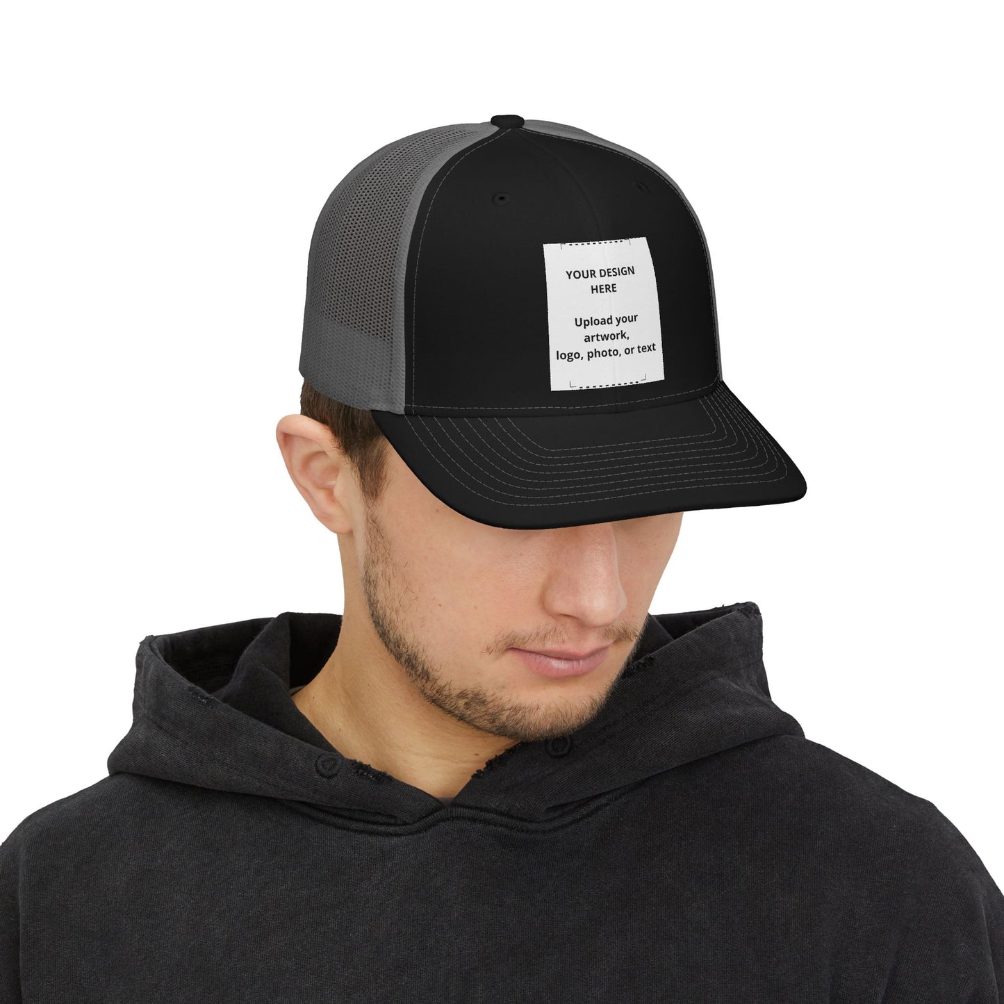 Custom Trucker Snapback Cap — Personalized Mesh Baseball Hat