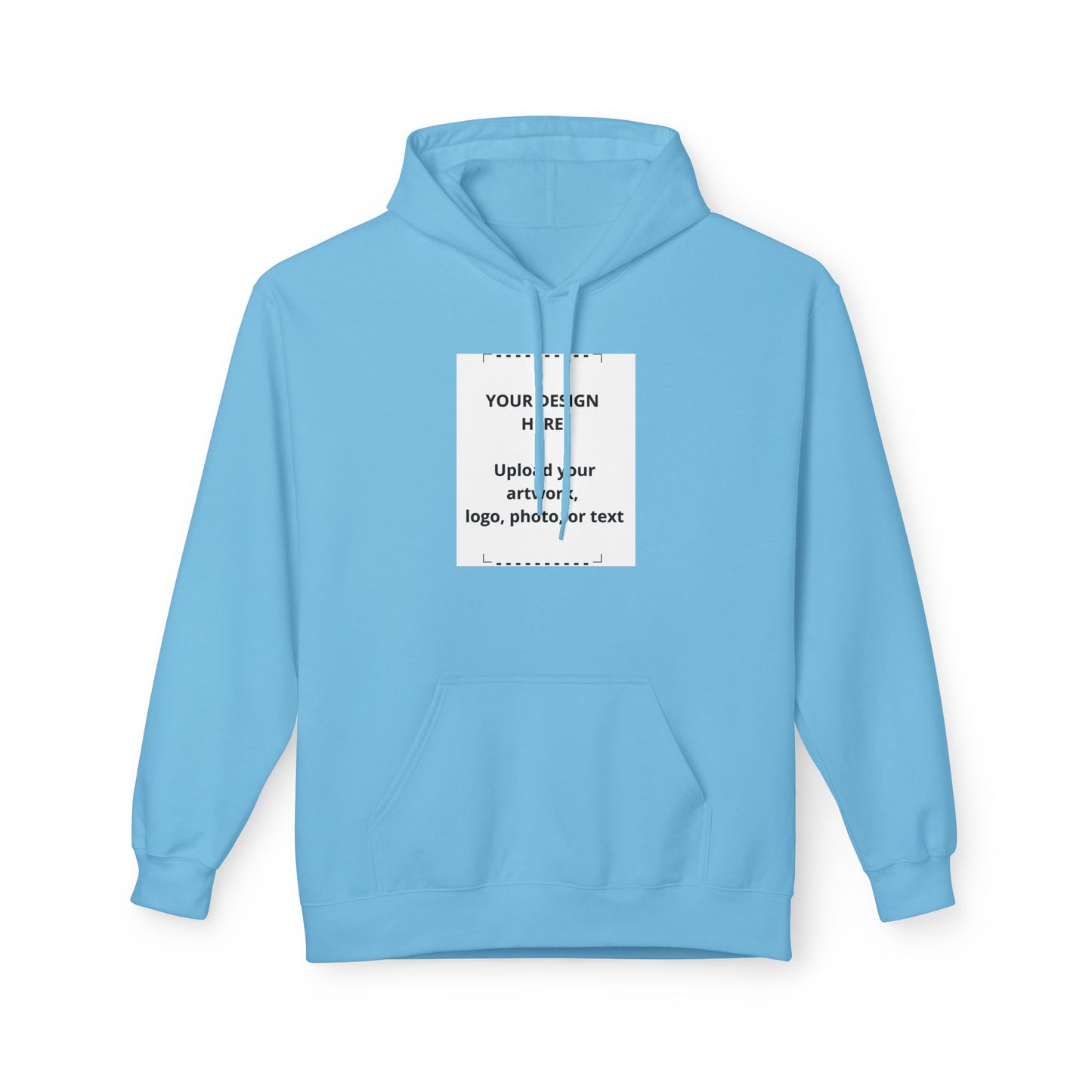 Custom Minimal Center-Print Hoodie — Personalize with Your Logo, Photo or Text