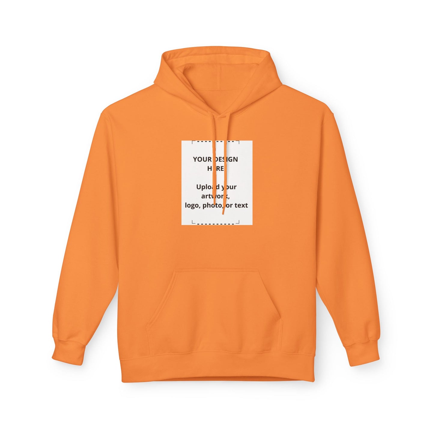 Custom Minimal Center-Print Hoodie — Personalize with Your Logo, Photo or Text