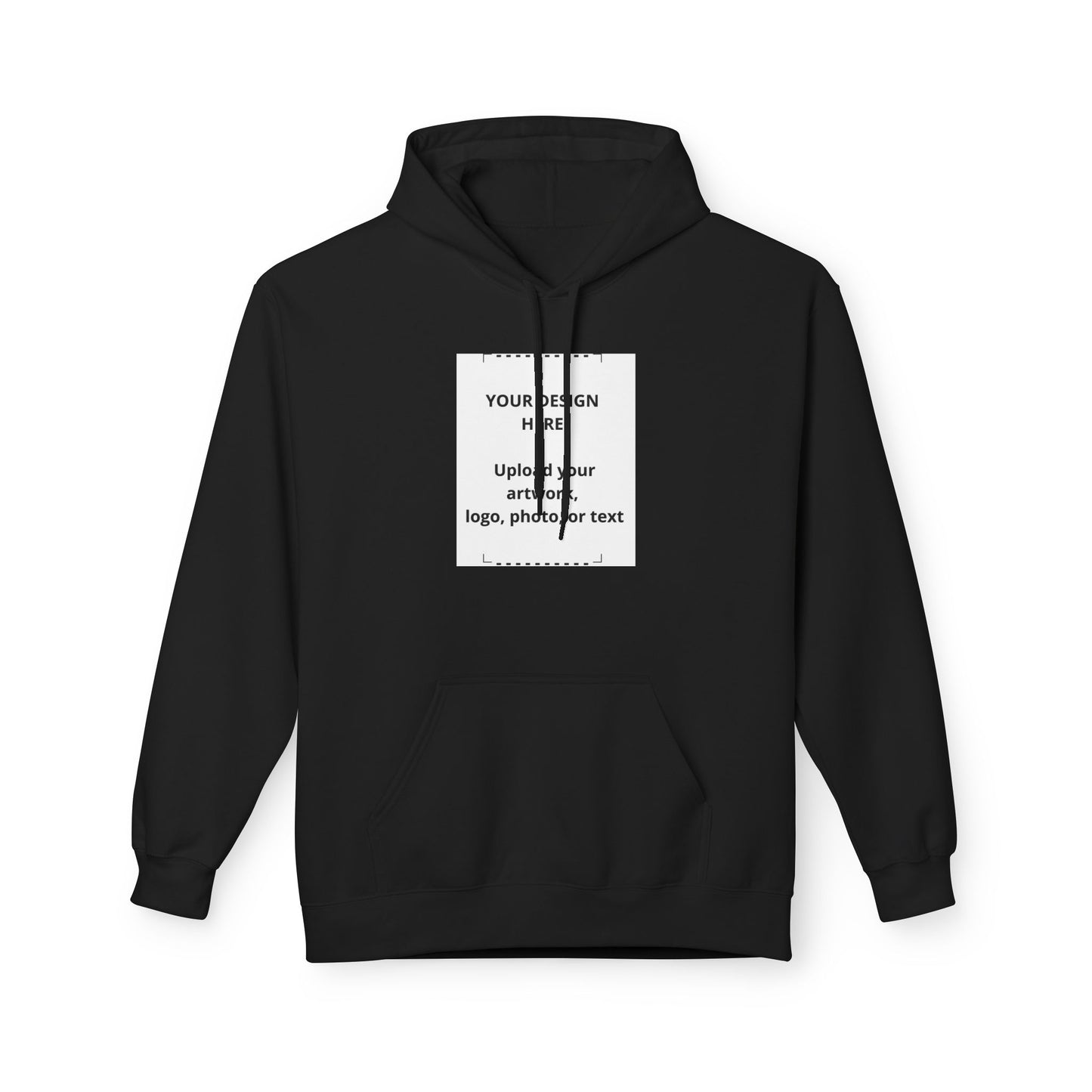 Custom Minimal Center-Print Hoodie — Personalize with Your Logo, Photo or Text