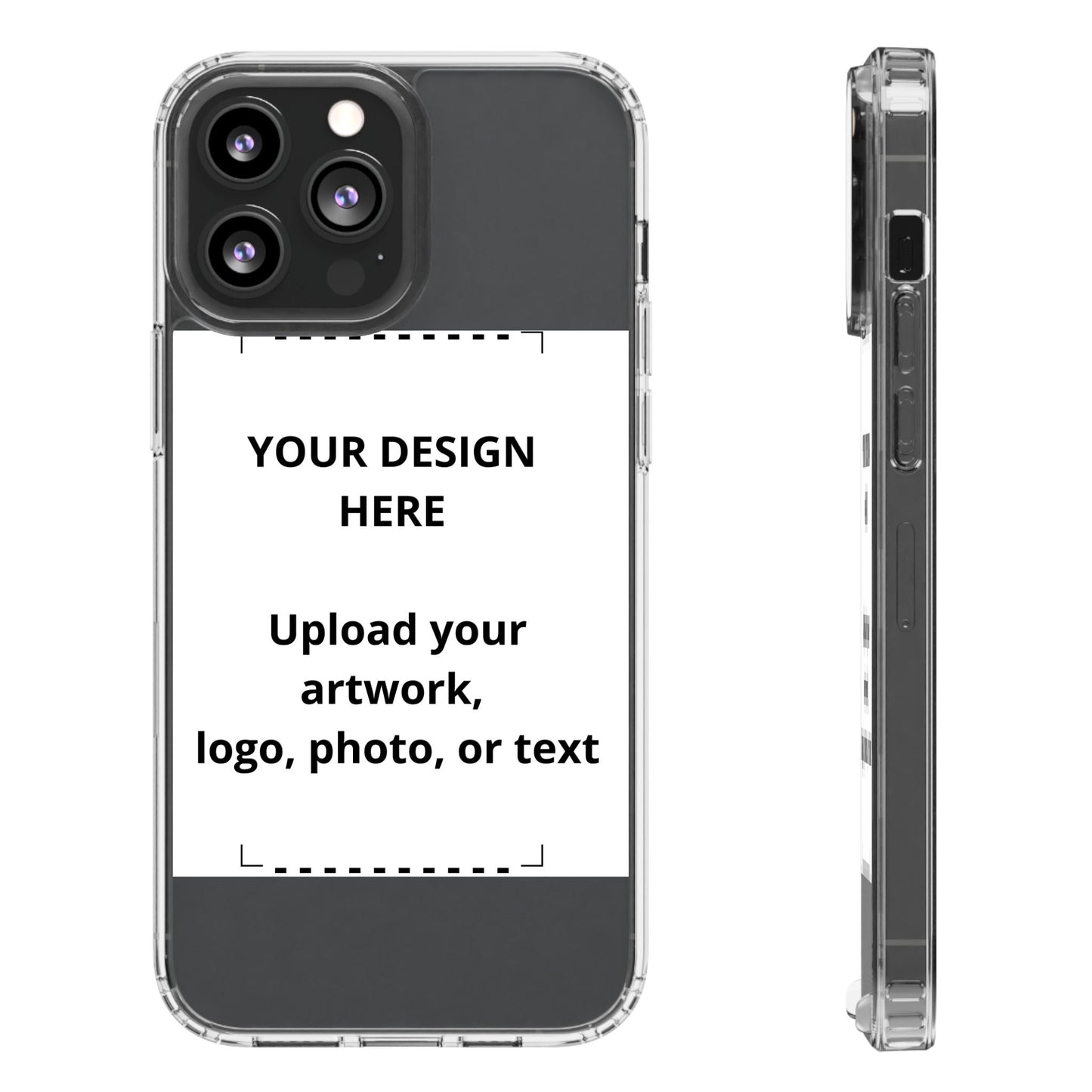 Custom Clear Phone Case — Personalized Photo, Logo & Text iPhone Case