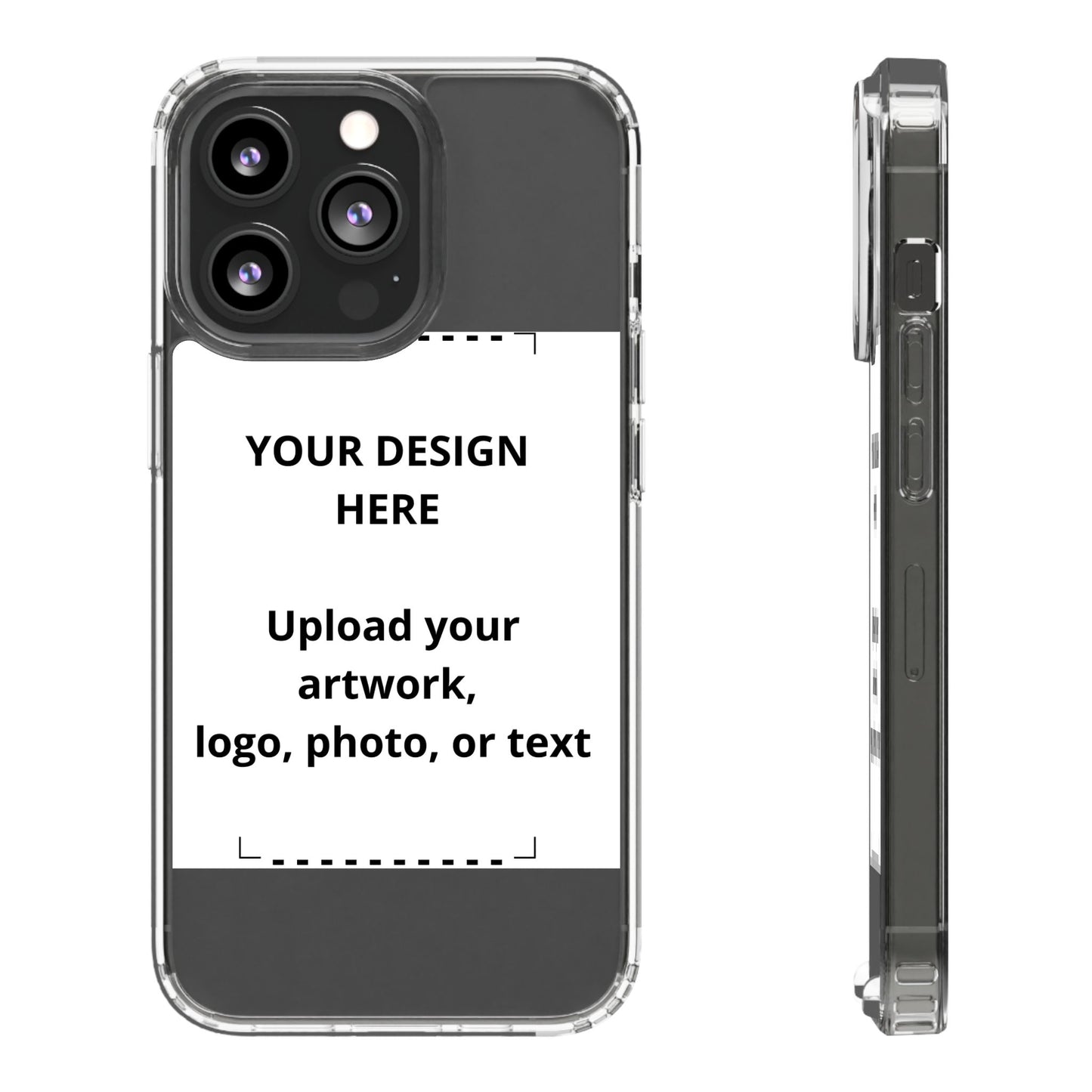 Custom Clear Phone Case — Personalized Photo, Logo & Text iPhone Case