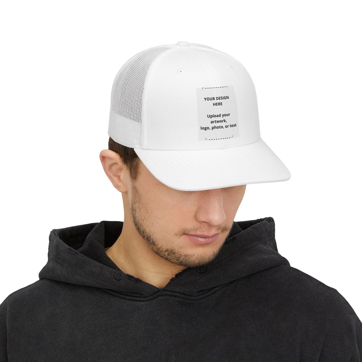 Custom Trucker Snapback Cap — Personalized Mesh Baseball Hat