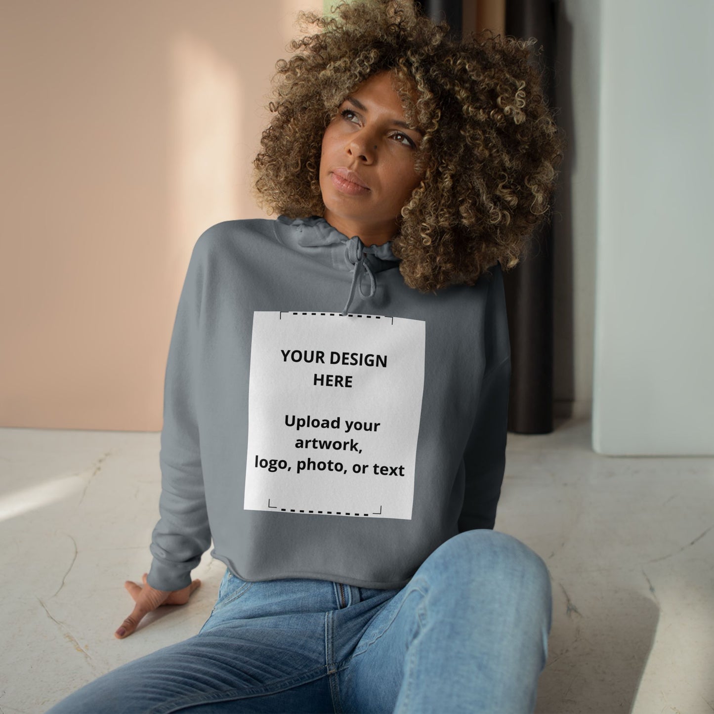 Cropped Hoodie — Custom Print Women's Crop Pullover