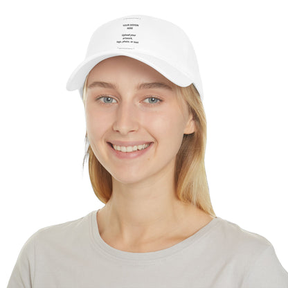 Custom Low Profile Baseball Cap — Personalized Embroidered Patch Hat