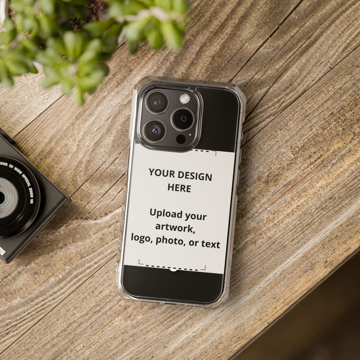Clear Magnetic Impact Phone Case — Custom Photo or Logo Insert