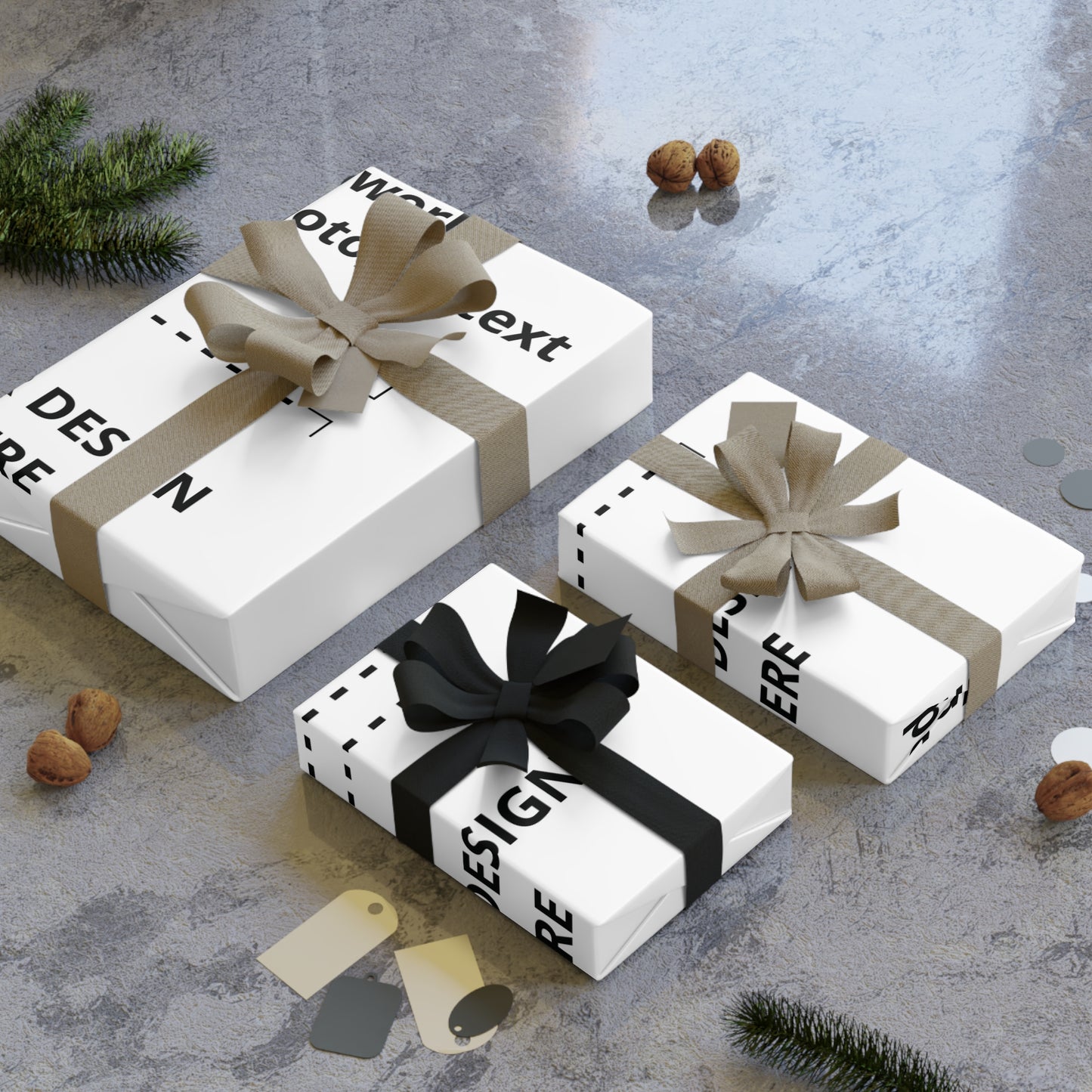 Custom Printable Gift Wrap Roll — Personalized Photo & Logo Wrapping Paper