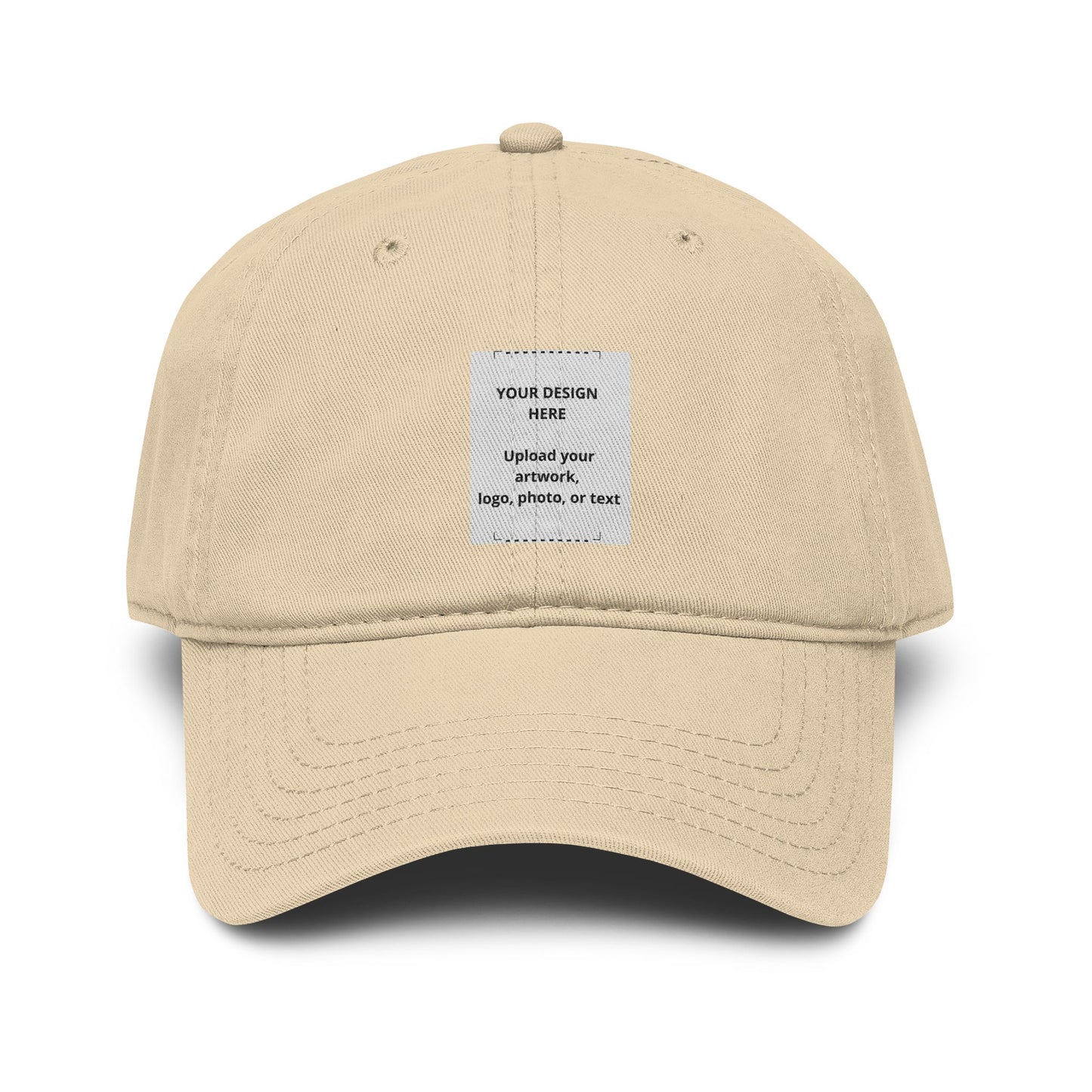 Washed Baseball Cap — Vintage Garment-Washed Dad Hat (Customizable Patch)