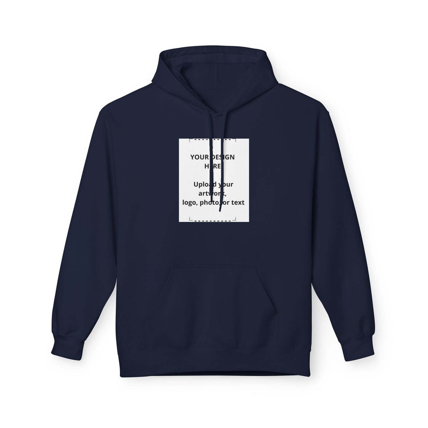 Custom Minimal Center-Print Hoodie — Personalize with Your Logo, Photo or Text