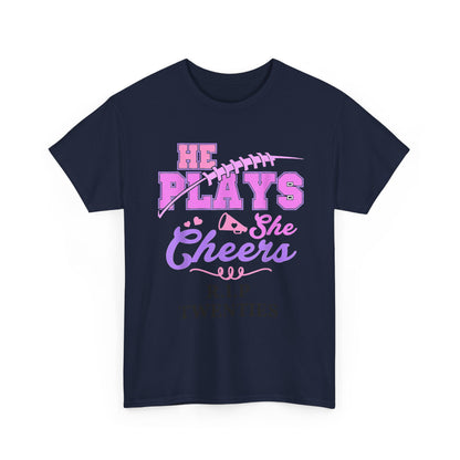 R.I.P. Twenties Tee - She Plays, She Cheers Pink Football Shirt