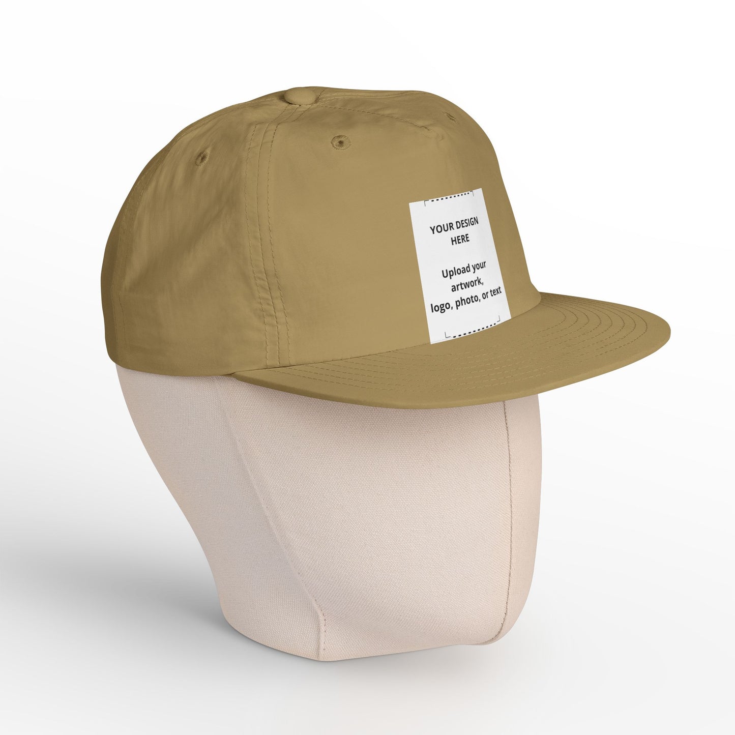 Surf Cap — Minimal White Surf Hat with Front Patch Mockup