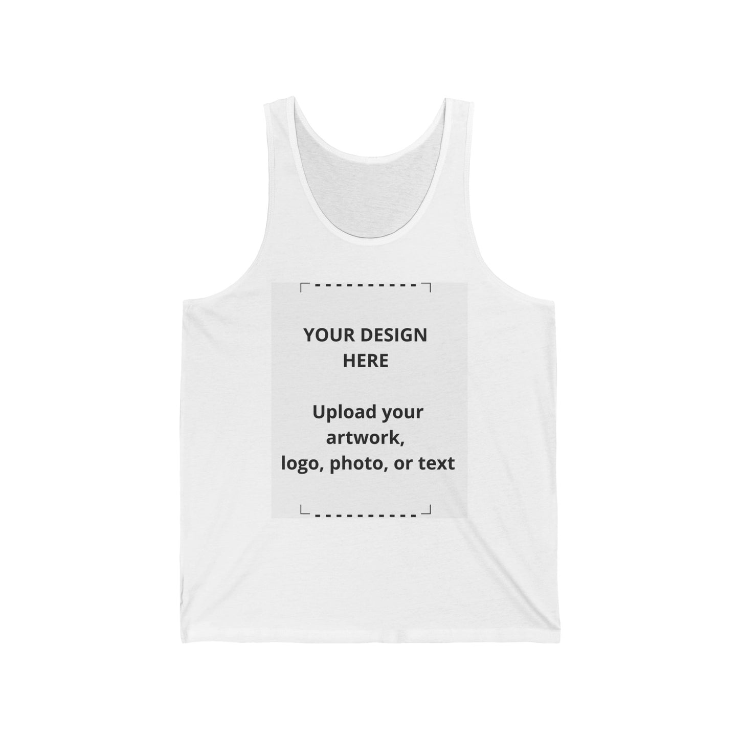 Custom Jersey Tank Top — Personalized Design Upload