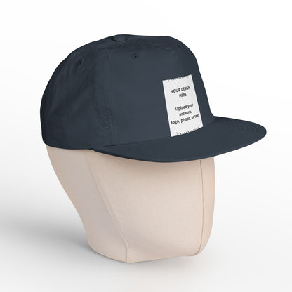 Surf Cap — Minimal White Surf Hat with Front Patch Mockup