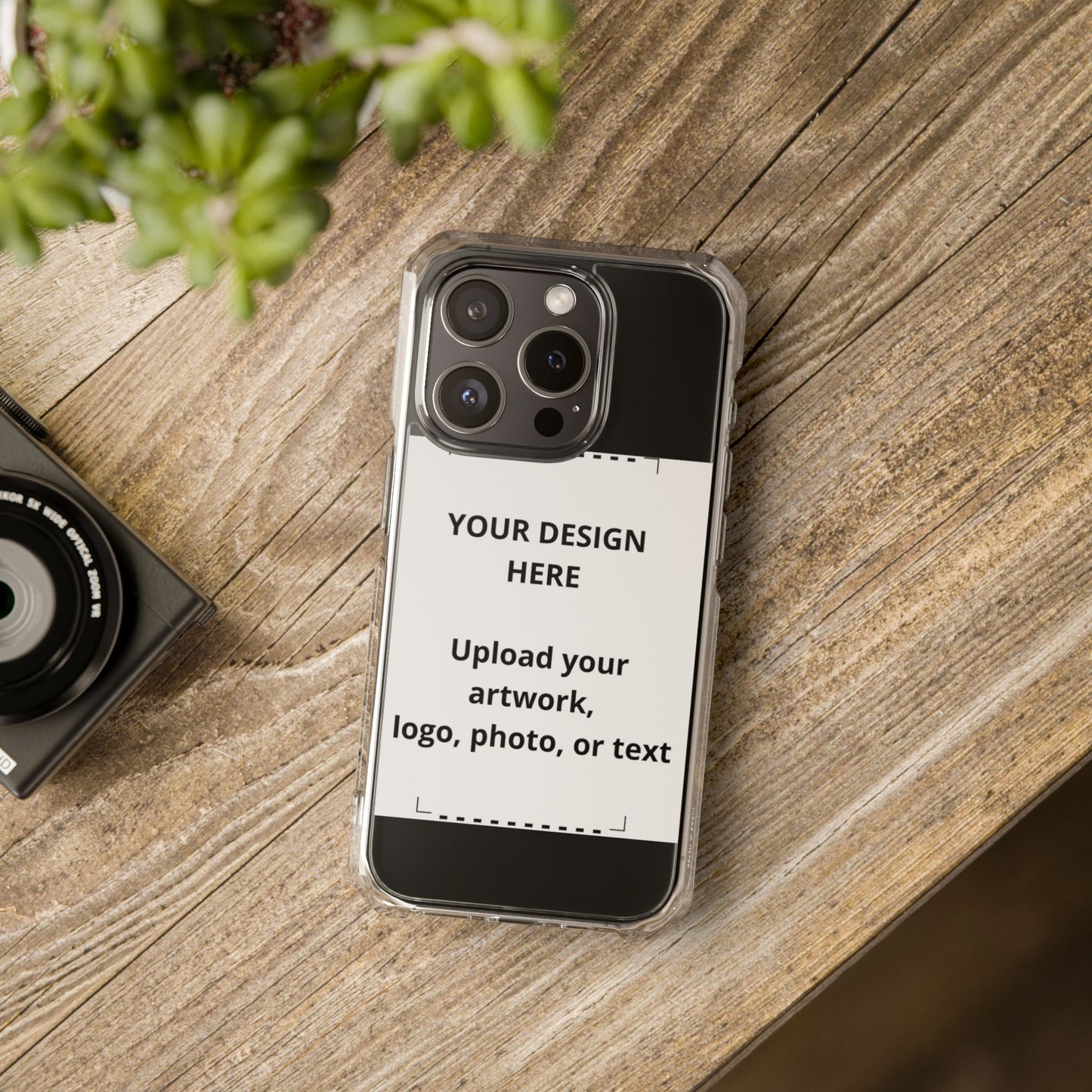 Clear Magnetic Phone Case — Customizable Impact-Resistant iPhone Cover