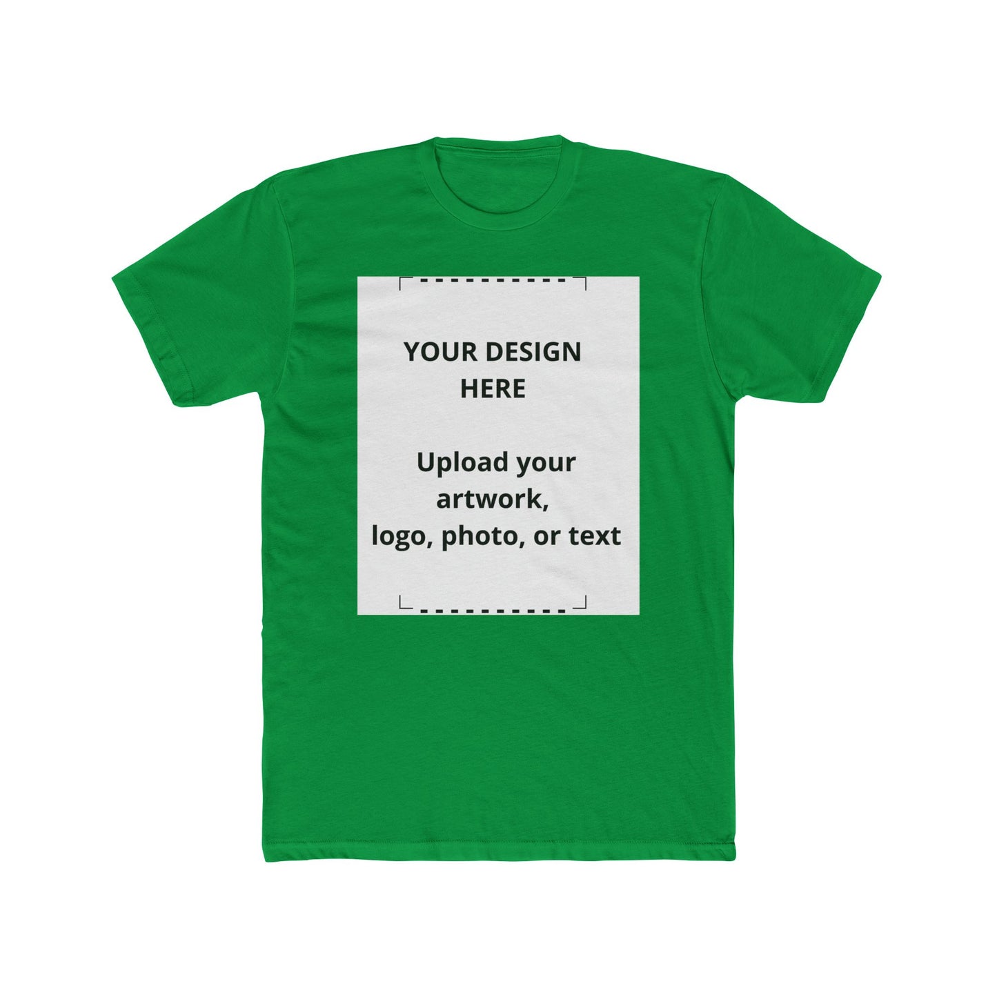 Custom Photo & Logo T‑Shirt — Personalized Crew Tee (Upload Your Design)