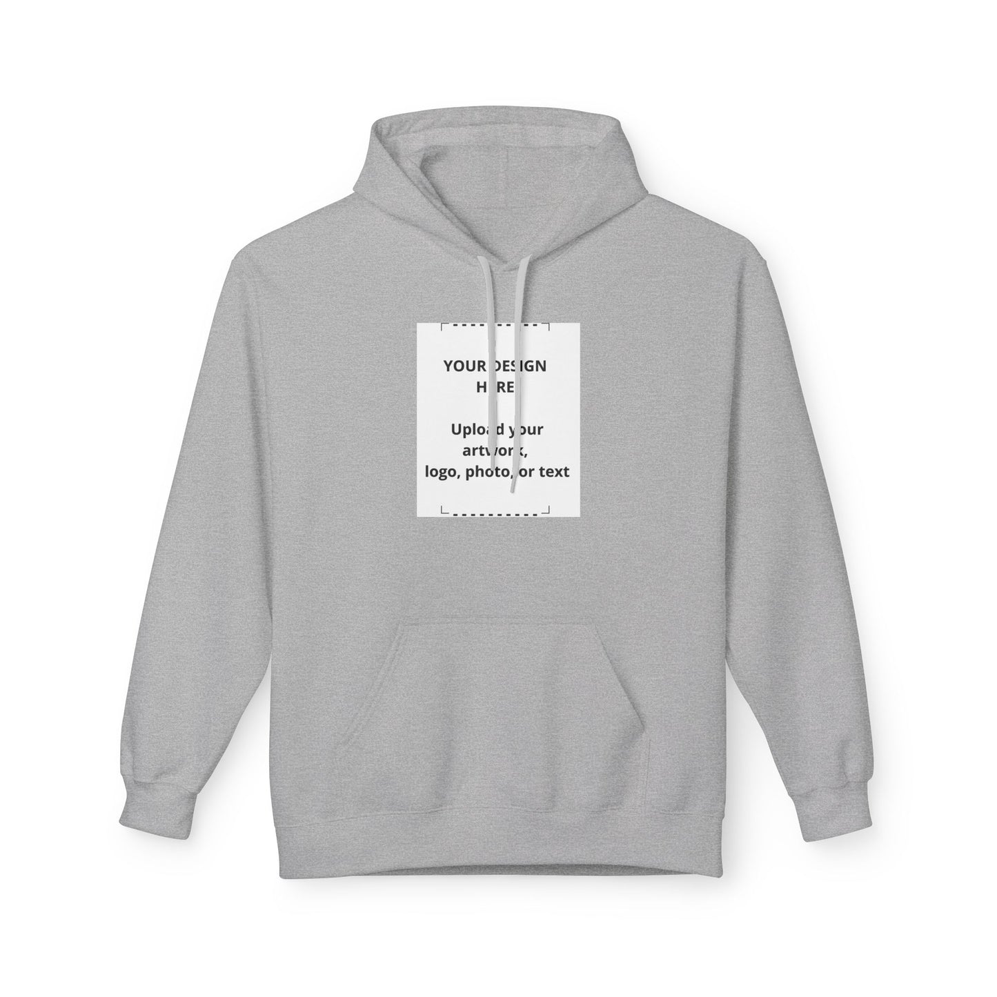 Custom Minimal Center-Print Hoodie — Personalize with Your Logo, Photo or Text