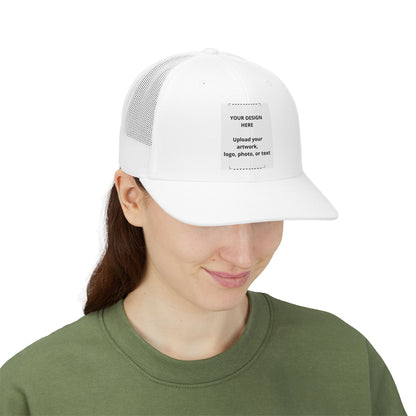 Custom Trucker Snapback Cap — Personalized Mesh Baseball Hat