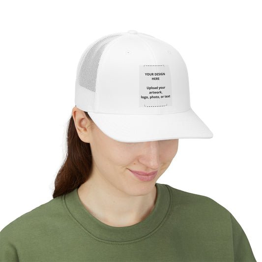 Custom Trucker Snapback Cap — Personalized Mesh Baseball Hat