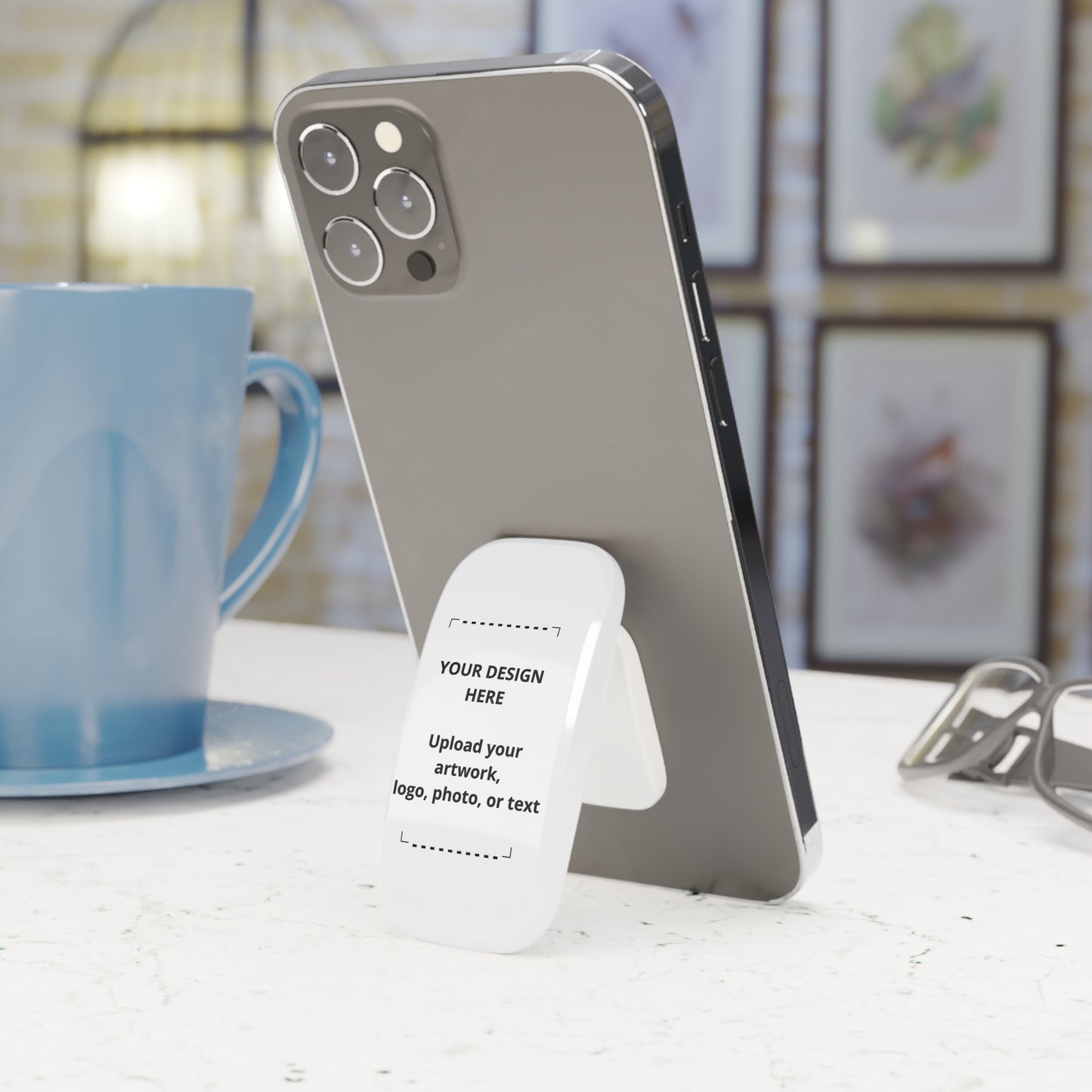 Custom Phone Grip — Click-On Phone Stand & Grip (Upload Your Design)