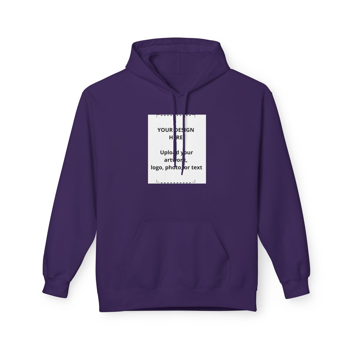 Custom Minimal Center-Print Hoodie — Personalize with Your Logo, Photo or Text