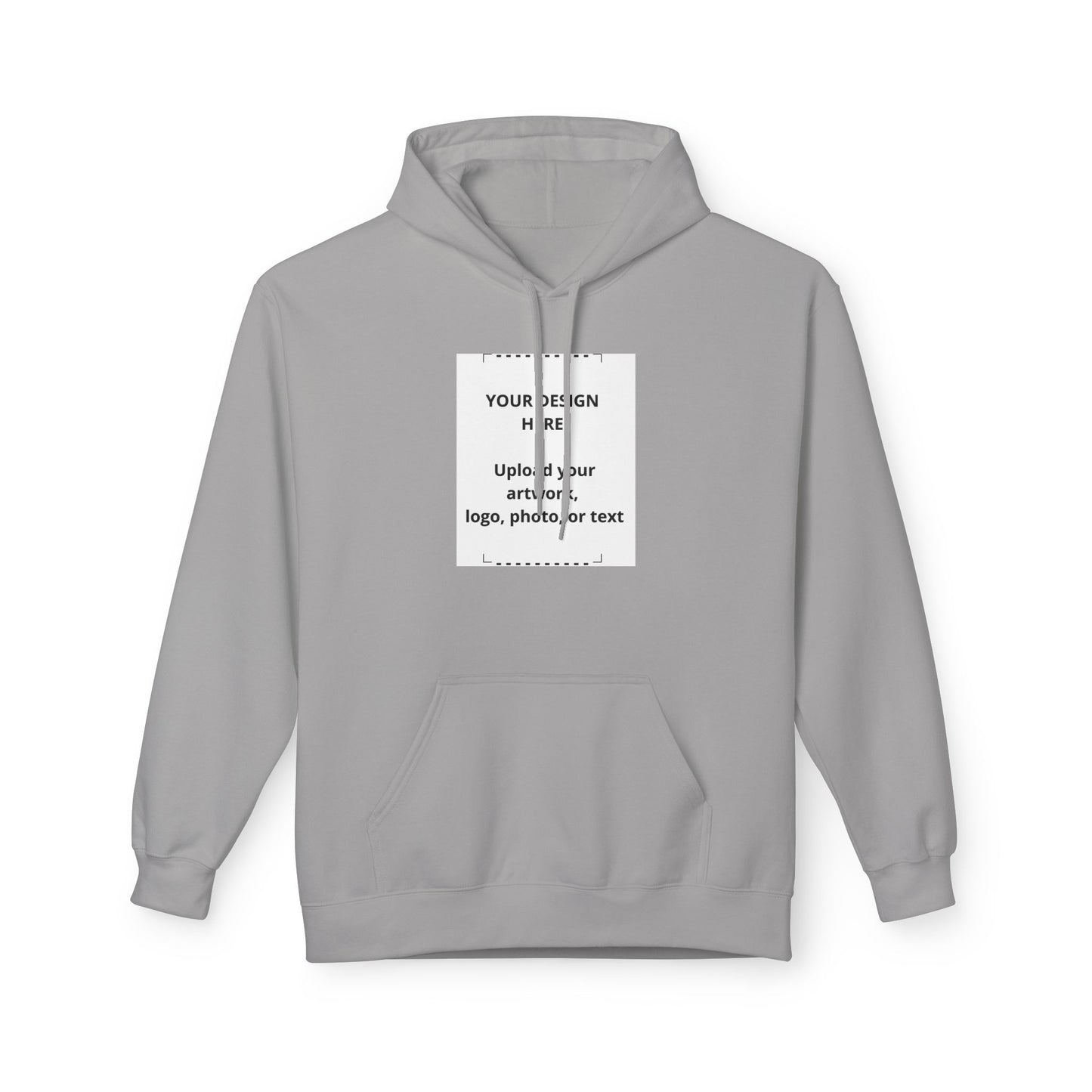 Custom Minimal Center-Print Hoodie — Personalize with Your Logo, Photo or Text