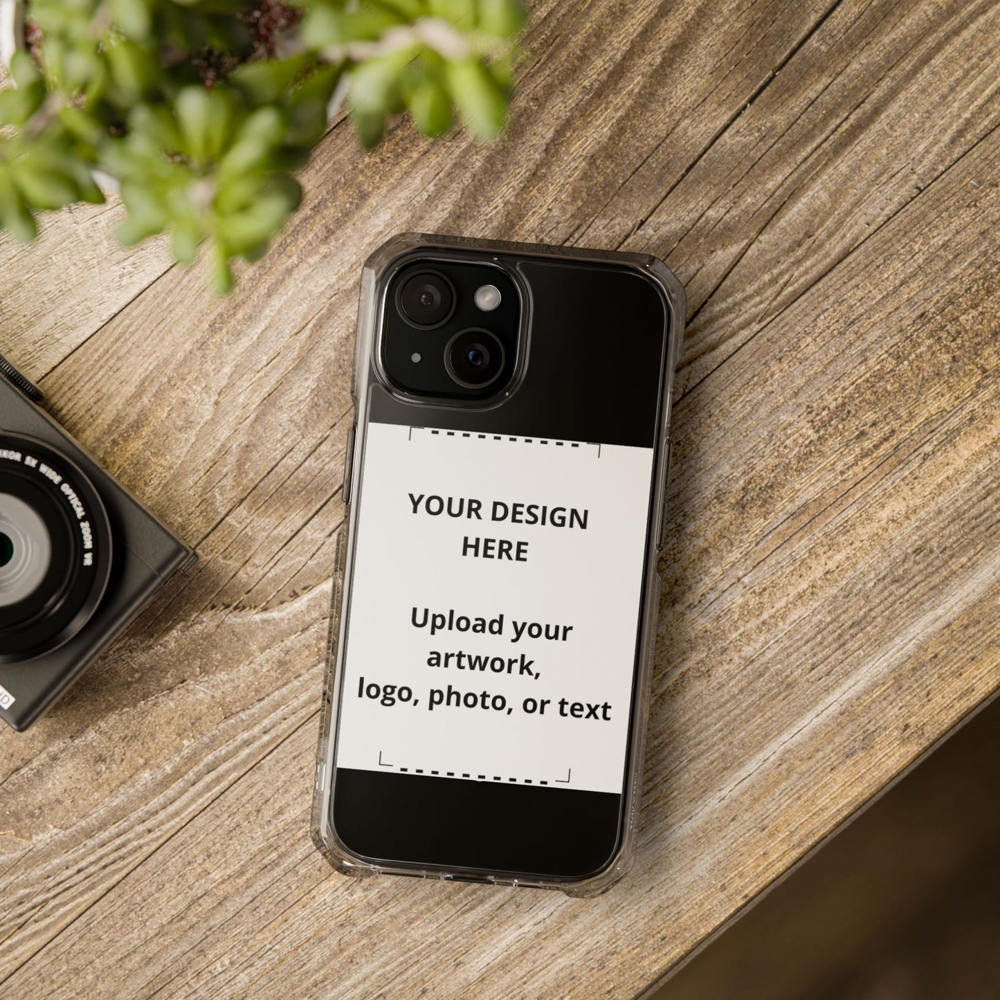 Clear Magnetic Impact Phone Case — Custom Photo or Logo Insert