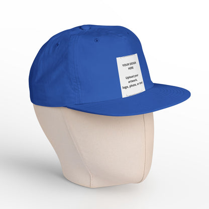 Surf Cap — Minimal White Surf Hat with Front Patch Mockup