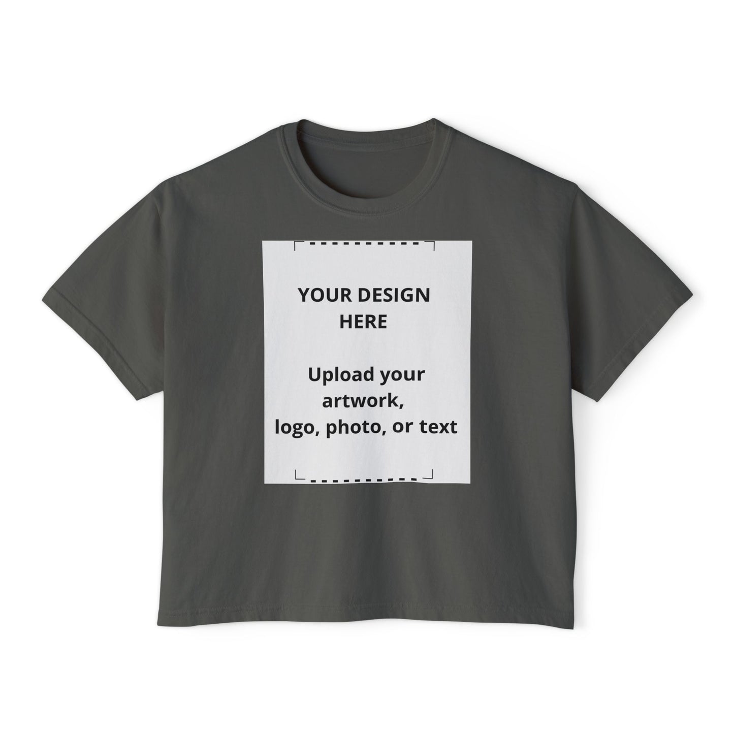 Women's Boxy Tee - Customizable Graphic Crop T-Shirt