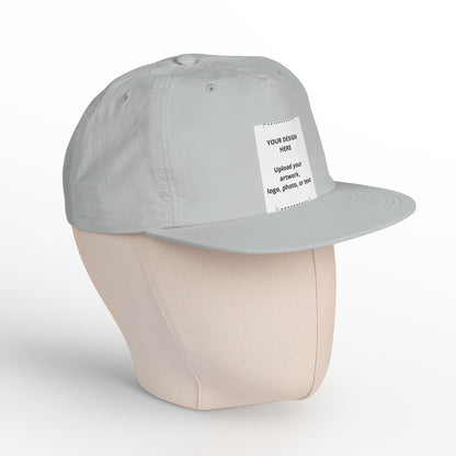 Surf Cap — Minimal White Surf Hat with Front Patch Mockup