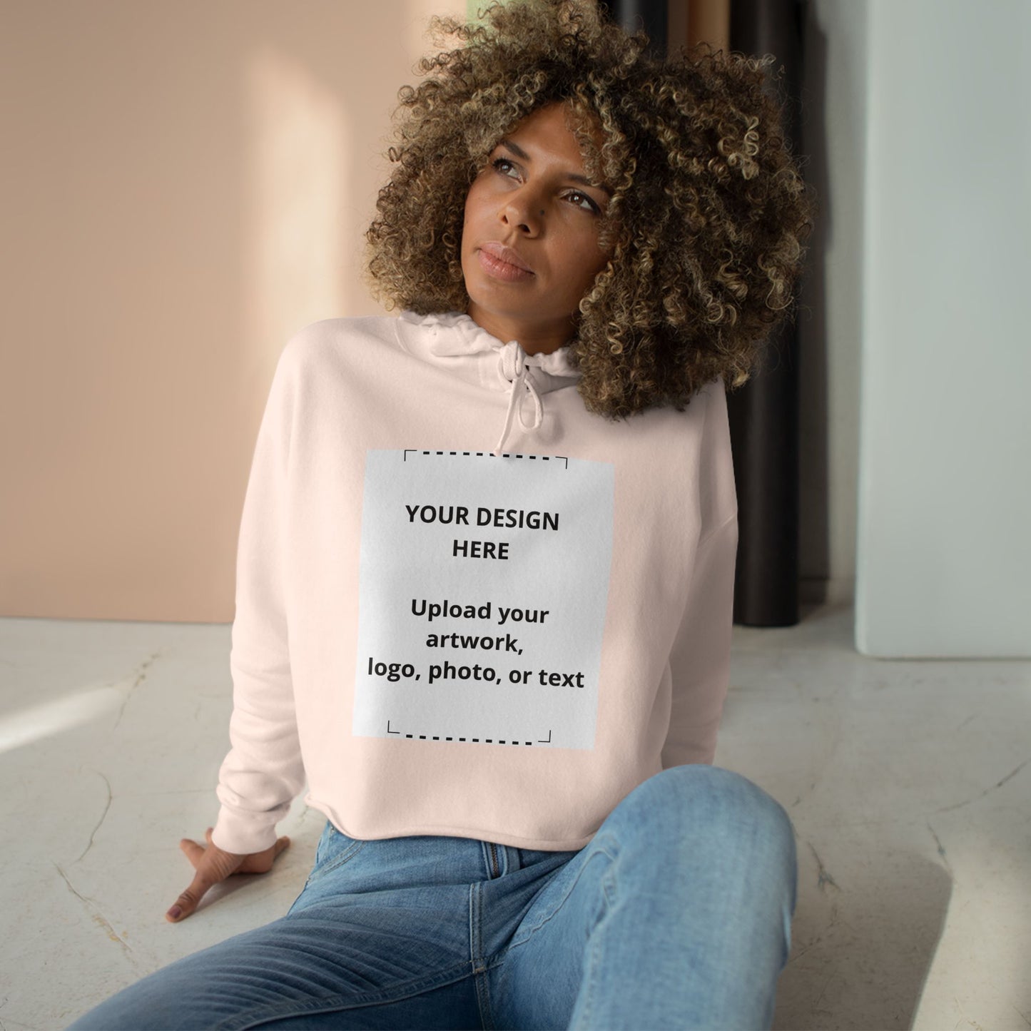 Cropped Hoodie — Custom Print Women's Crop Pullover