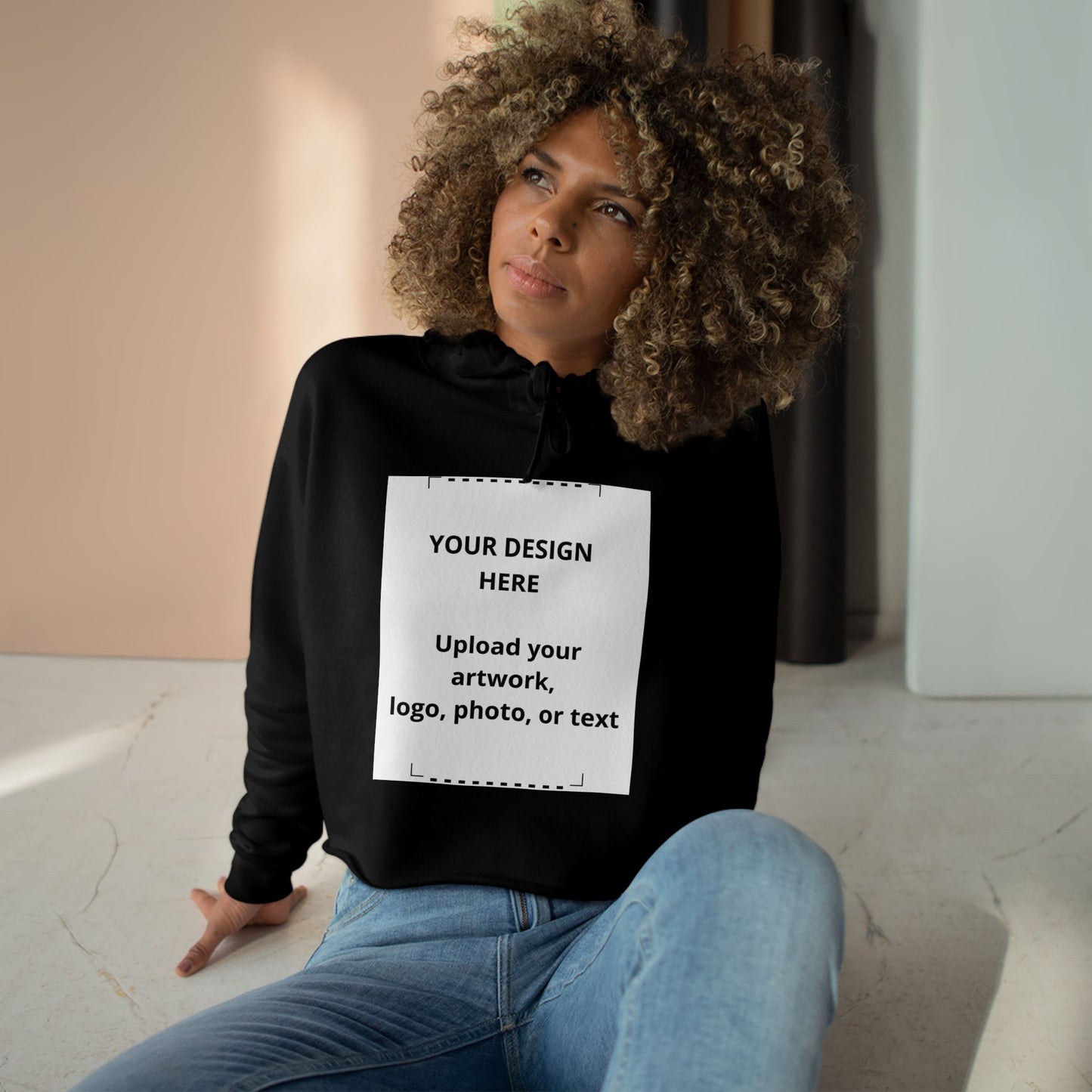 Cropped Hoodie — Custom Print Women's Crop Pullover