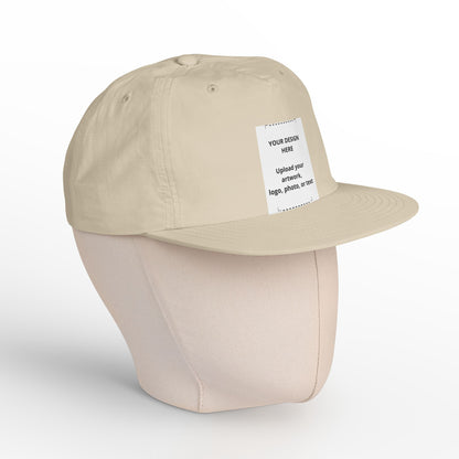 Surf Cap — Minimal White Surf Hat with Front Patch Mockup
