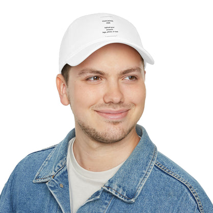 Custom Low Profile Baseball Cap — Personalized Embroidered Patch Hat