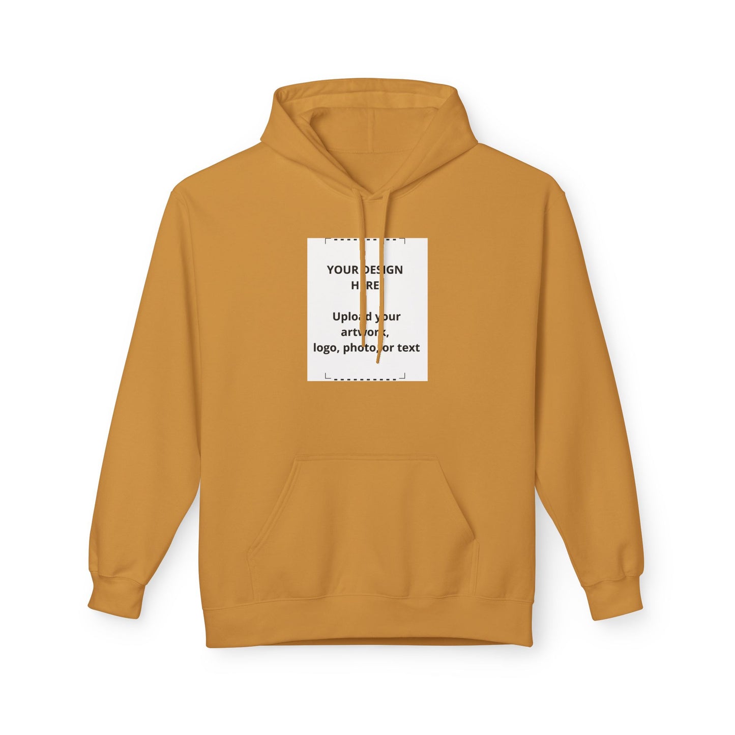 Custom Minimal Center-Print Hoodie — Personalize with Your Logo, Photo or Text