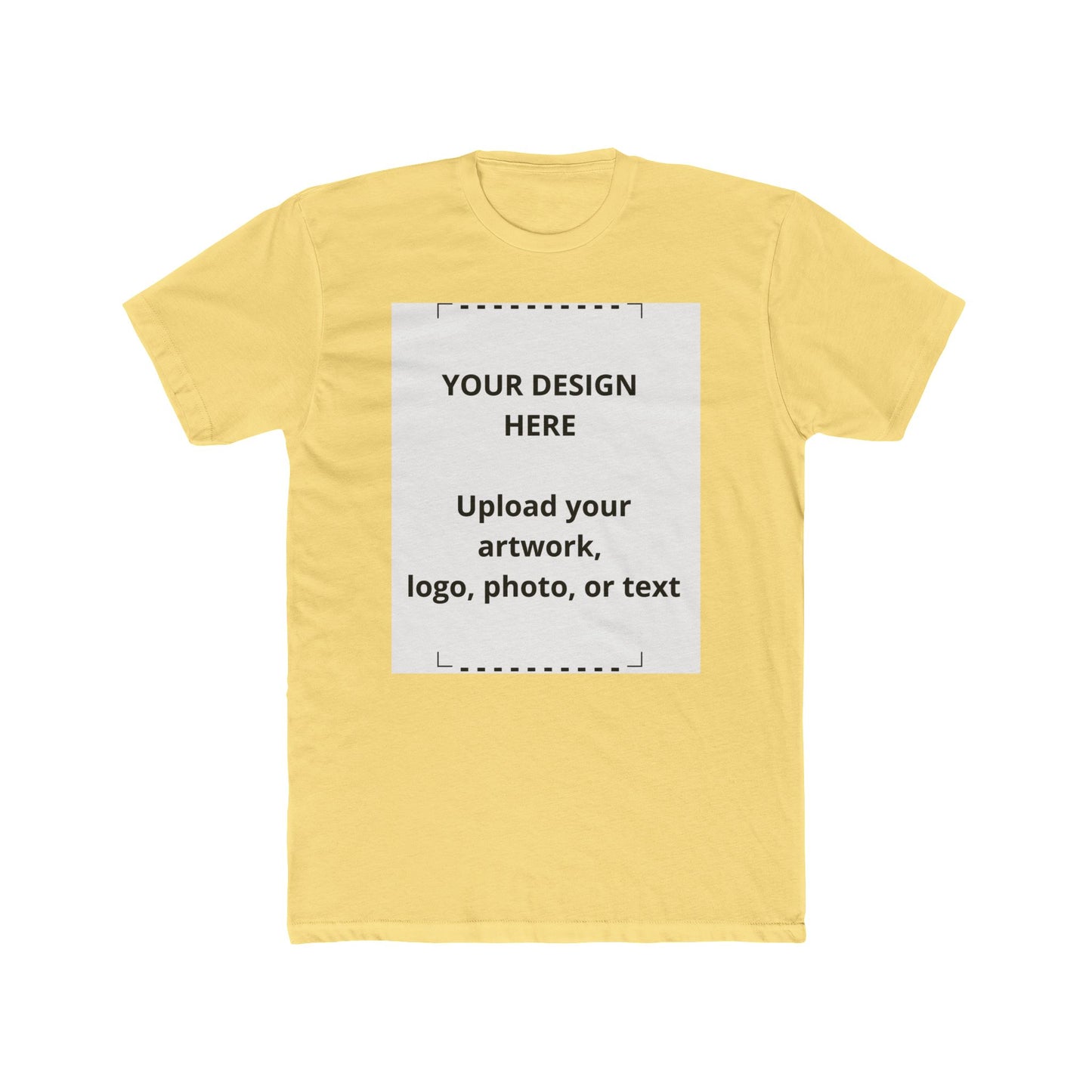 Custom Photo & Logo T‑Shirt — Personalized Crew Tee (Upload Your Design)