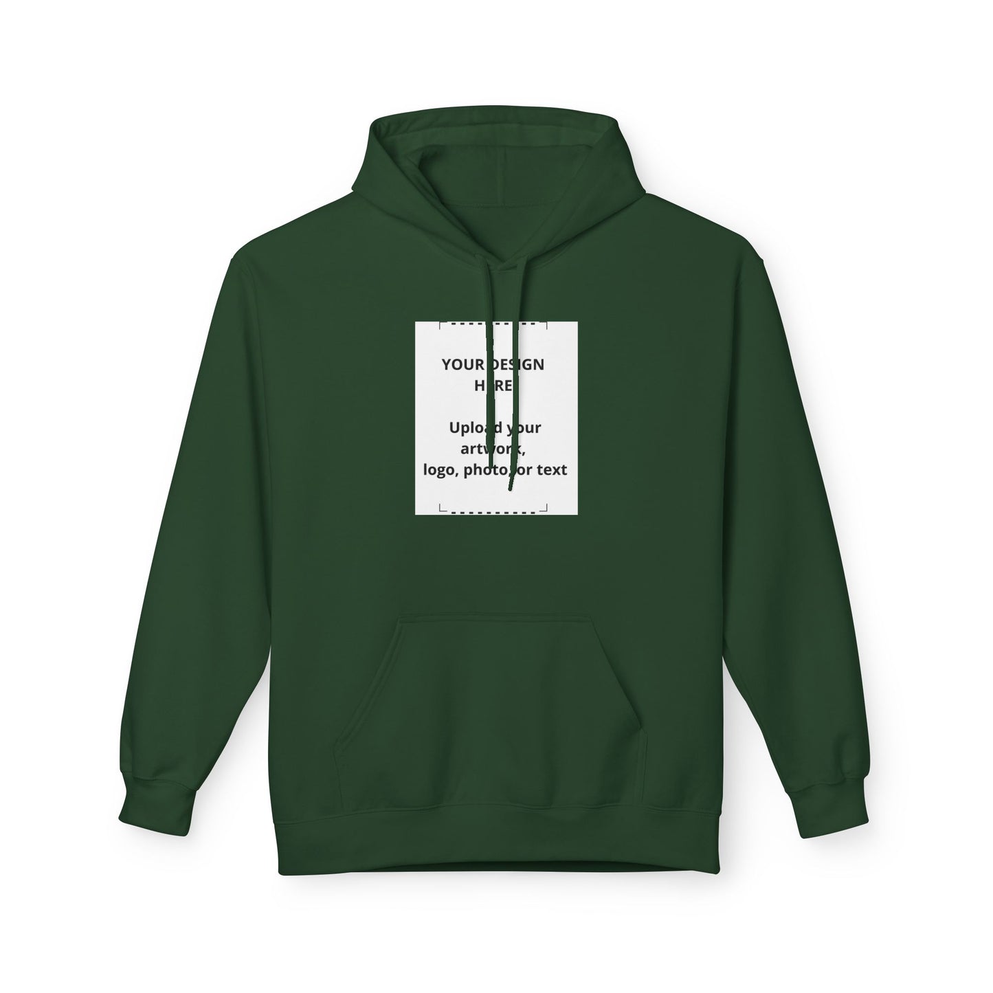 Custom Minimal Center-Print Hoodie — Personalize with Your Logo, Photo or Text