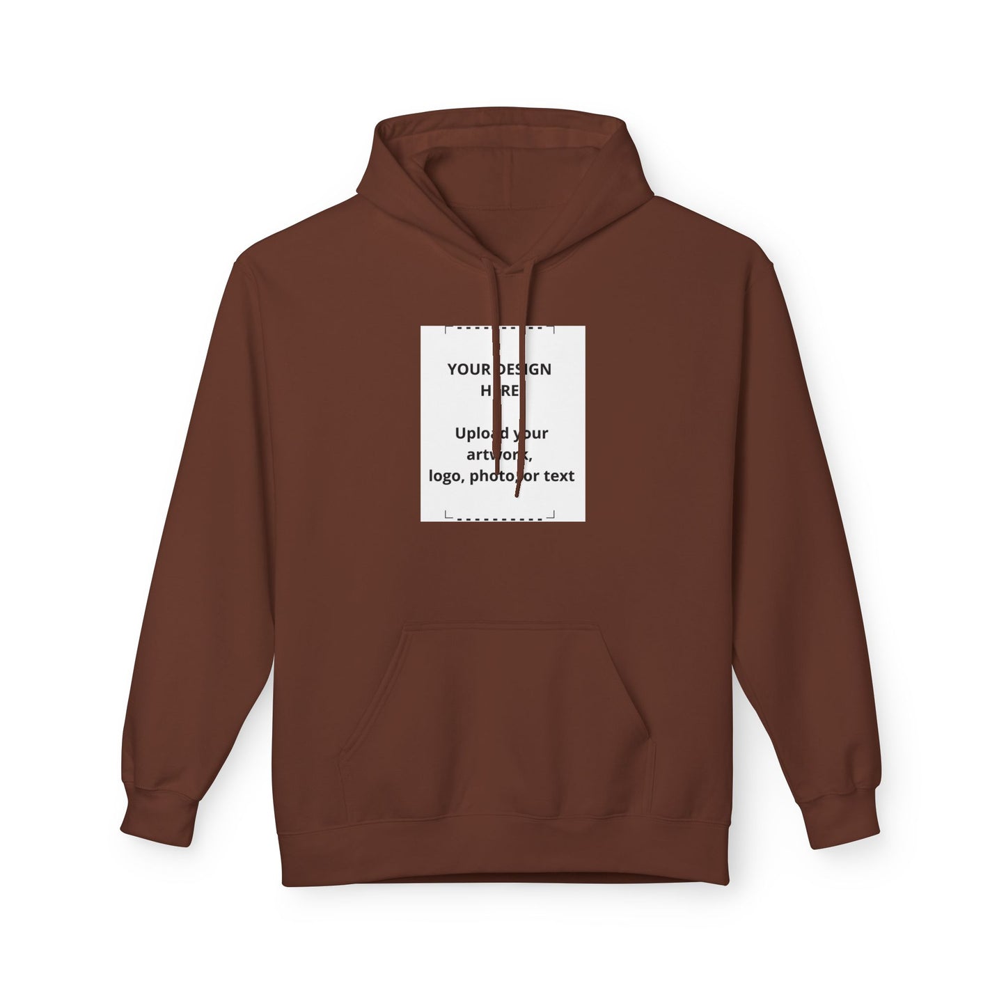 Custom Minimal Center-Print Hoodie — Personalize with Your Logo, Photo or Text