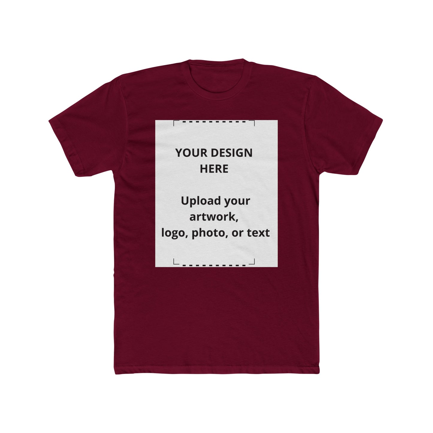 Custom Photo & Logo T‑Shirt — Personalized Crew Tee (Upload Your Design)