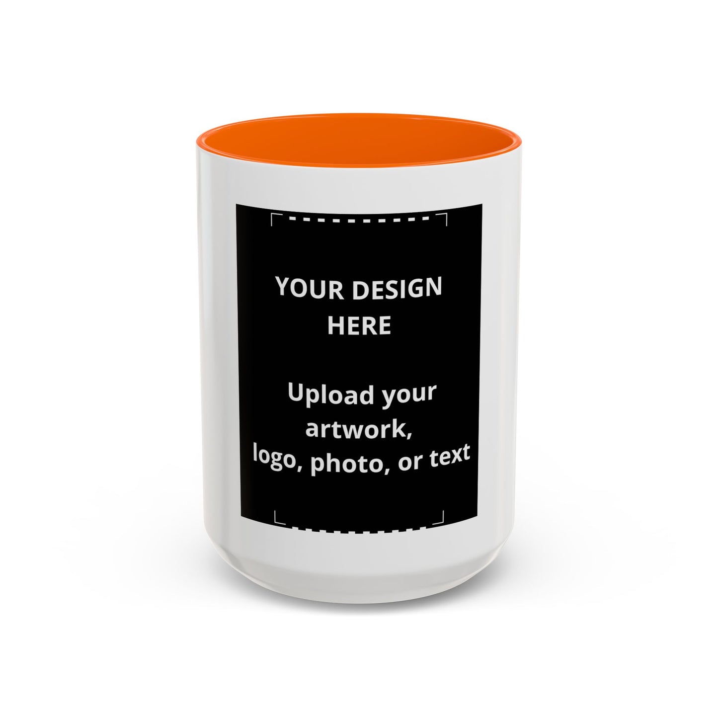 Custom Accent Coffee Mug — Personalized Photo & Logo Coffee Cup (11oz/15oz)