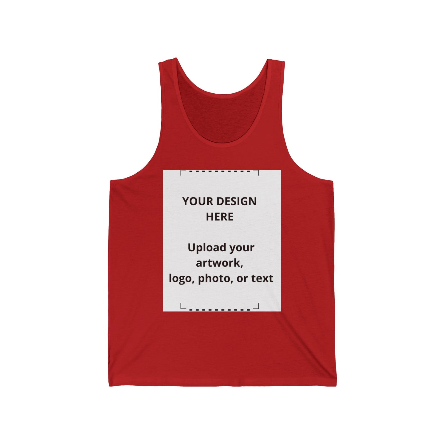 Custom Jersey Tank Top — Personalized Design Upload