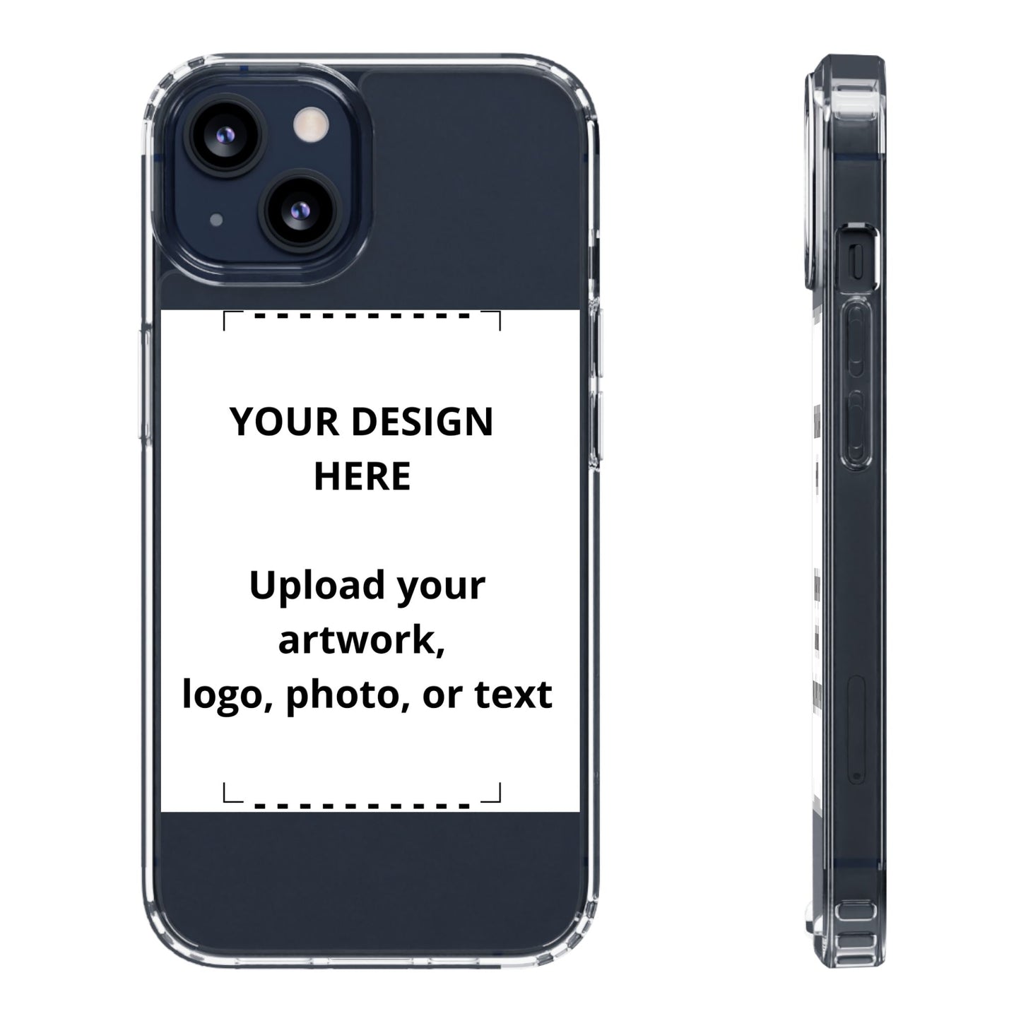 Custom Clear Phone Case — Personalized Photo, Logo & Text iPhone Case