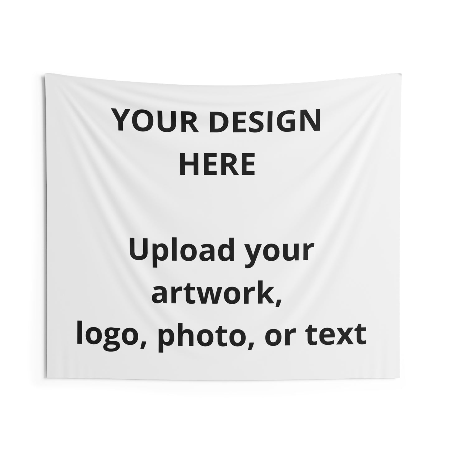 Custom Indoor Wall Tapestry — Personalized Photo, Logo & Text Decor